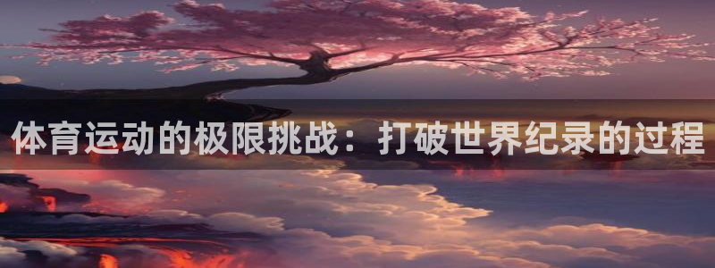 杏宇体育官网注册：体育运动的极限挑战：打破世界纪录的过程