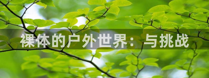 杏宇能源：裸体的户外世界：与挑战