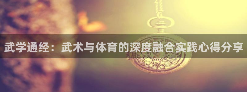 杏宇5：武学通经：武术与体育的深度融合实践心得分享